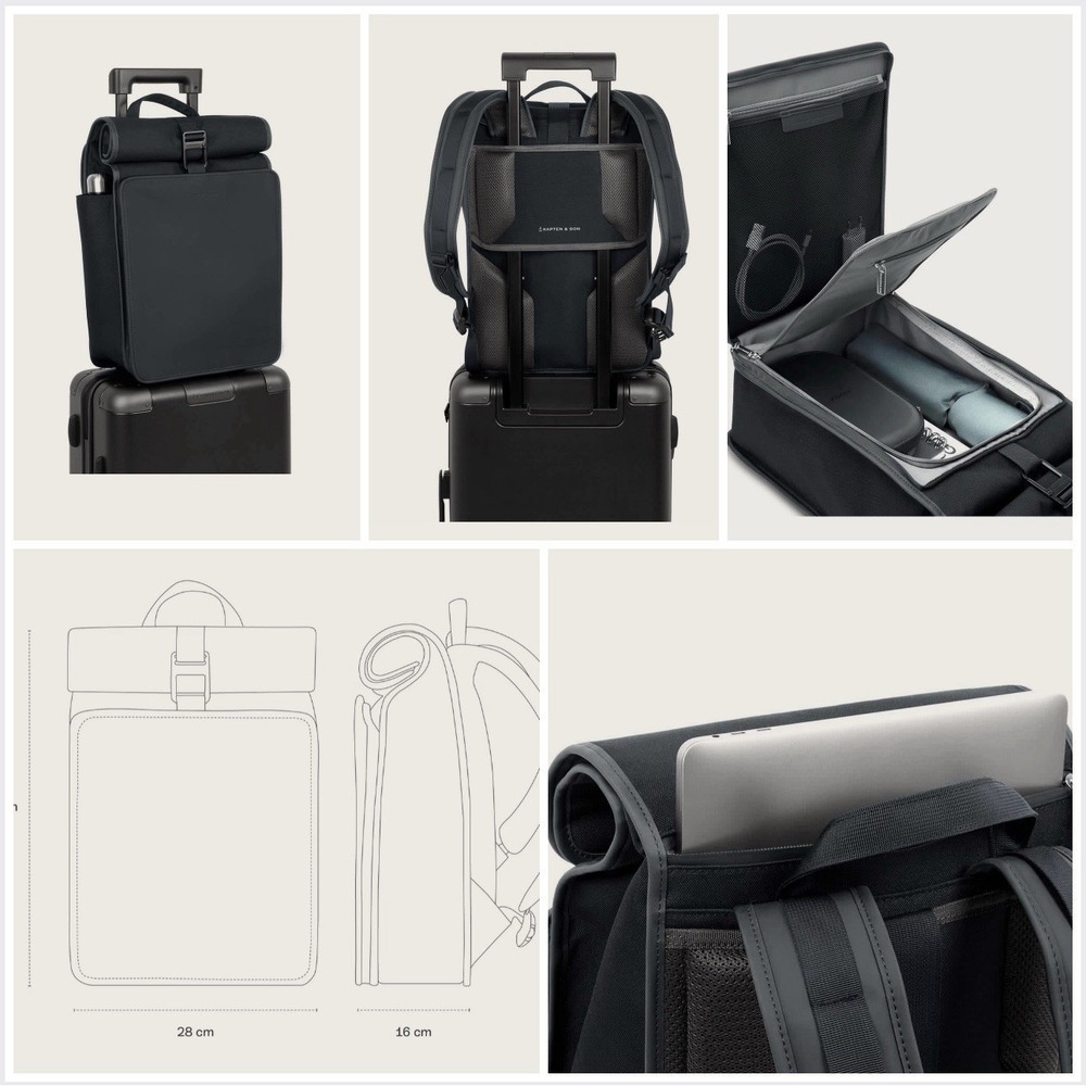 Kapten & Son Lund Pro All Black Backpack - Picture 2 of 16